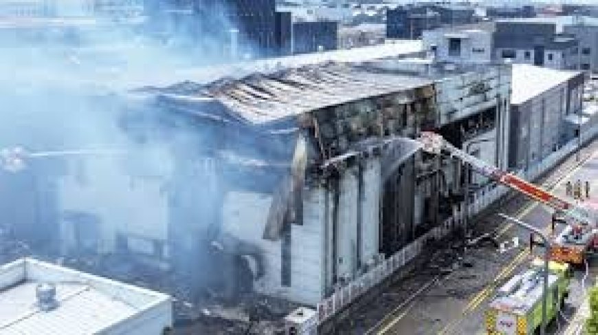 दक्षिण कोरियात बॅटरी फॅक्टरीला आग, 20 जणांचा मृत्यू