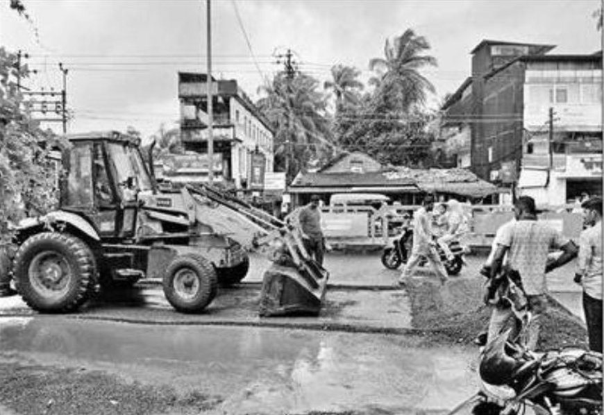 रत्नागिरी : मारुती मंदिर ते माळनाका परिसरात रस्ता सपाटीकरण