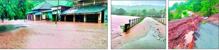 मुसळधार पावसामुळे रत्नागिरी जिल्ह्यातील जनजीवन विस्कळीत