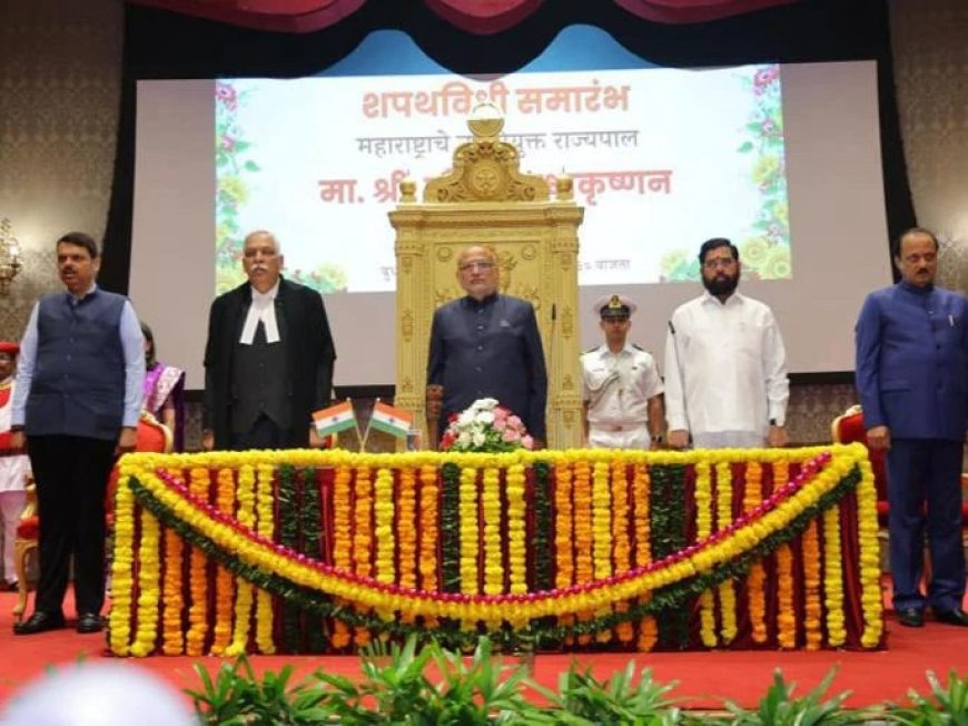 नवनियुक्त राज्यपाल सी.पी.राधाकृष्णन यांनी घेतली महाराष्ट्राच्या राज्यपालपदाची शपथ