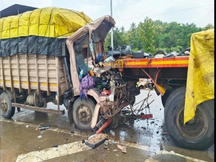 कामथे येथे ट्रेलरला आयशर टेम्पोची पाठीमागून जोरदार धडक, दोन तरुणांचा जागीच मृत्यू