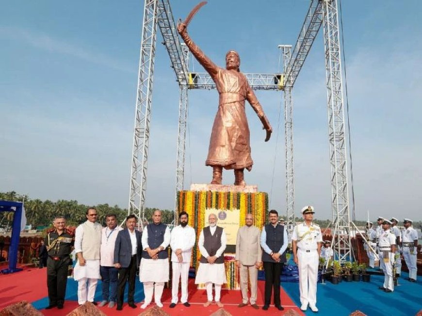 धक्कादायक! राजकोट किल्ल्यावरील छत्रपती शिवाजी महाराजांचा भव्य पुतळा कोसळला