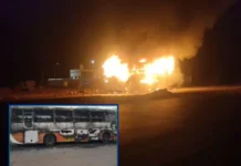 धावती आराम बस जळून खाक; चालकाच्या प्रसंगावधानामुळे ३० प्रवाशांचे प्राण वाचले!