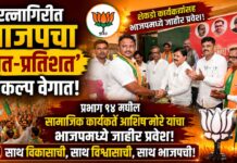 रत्नागिरीत भाजपचा ‘शत-प्रतिशत’ संकल्प वेगात; प्रभाग १४ मधील सामाजिक कार्यकर्ते आशिष मोरे यांचा शेकडो कार्यकर्त्यांसह भाजपमध्ये जाहीर प्रवेश!