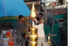 Kolhapur : कोल्हापुरात करवीर निवासिनी अंबाबाई मंदिराच्या शिखरावर सोन्याचा कळस बसवण्याचे काम अंतिम टप्प्यात