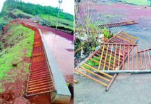 Ratnagiri: रत्नदुर्ग सनसेट पॉईंटवरील लोखंडी रेलिंग कोसळले; निकृष्ट दर्जामुळे दोन वर्षांतच रेलिंग गंजले, सुरक्षेचा प्रश्न ऐरणीवर