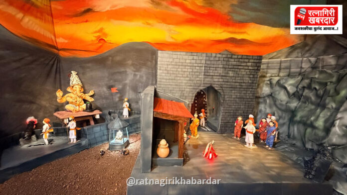 सोमेश्वर येथे 'हिरकणीच्या मातृत्वाचा आणि जिद्दीचा' जिवंत देखावा; मयुर भितळे यांच्या घरातील चलचित्राने वेधले लक्ष