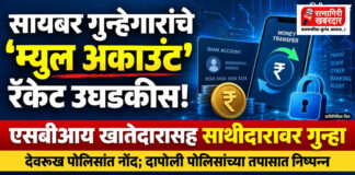 सायबर गुन्हेगारांचे 'म्युल अकाउंट' रॅकेट उघडकीस; एसबीआय खातेदारासह साथीदारावर देवरूख पोलिसांत गुन्हा दाखल