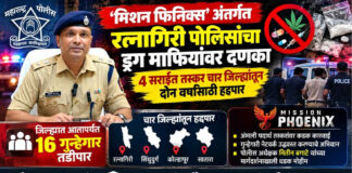 ‘मिशन फिनिक्स’ अंतर्गत रत्नागिरी पोलिसांचा ड्रग माफियांवर दणका; ४ सराईत तस्कर चार जिल्ह्यांतून दोन वर्षांसाठी हद्दपार