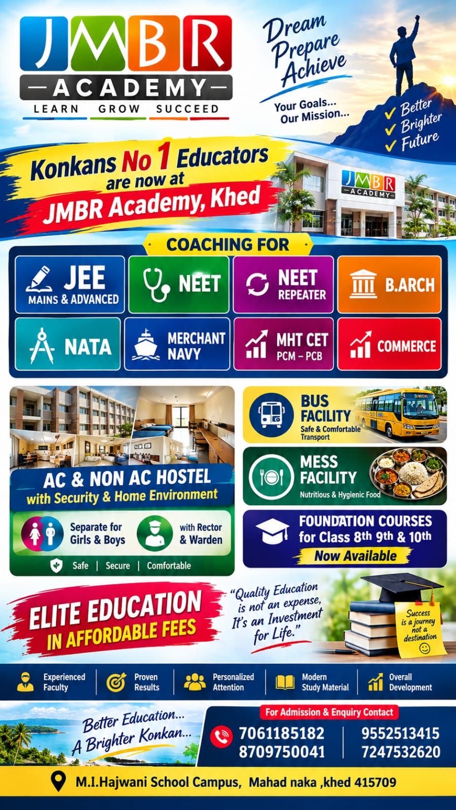 JMBR ACADEMY – ADMISSIONS OPEN!