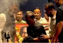 Pratap Sarnaik Fire Incident: उपमुख्यमंत्री एकनाथ शिंदेंच्या भाषणादरम्यान समईचा भडका; मंत्री प्रताप सरनाईकांच्या तत्परतेने अनर्थ टळला