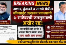 नाणार, कुंभवडे व सागवे येथील बॉक्साईट उत्खनन प्रकल्पाची ७ सप्टेंबरची जनसुनावणी अखेर रद्द!