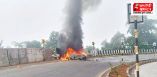 Lanja Highway Accident: वाकेड घाटात विचित्र तिहेरी अपघात; स्कॉर्पिओच्या धडकेनंतर ओरा कारने घेतला पेट
