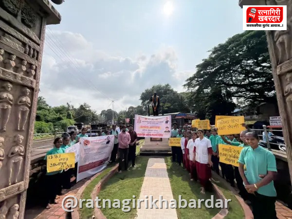 Ratnagiri Health Drive: रत्नागिरीत 'श्रीगणेशा आरोग्याचा' अभियानांतर्गत भव्य प्रभातफेरी; मोफत आरोग्य शिबिर आणि मुख्यमंत्री निधी कक्षाबाबत जनजागृती Ratnagiri Health Drive: रत्नागिरीत 'श्रीगणेशा आरोग्याचा' अभियानांतर्गत भव्य प्रभातफेरी; मोफत आरोग्य शिबिर आणि मुख्यमंत्री निधी कक्षाबाबत जनजागृती
