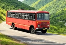 Devrukh Ratnagiri Bus: देवरूख-रत्नागिरी मार्गावर ‘विनावाहक जलद बससेवा’ सुरू Devrukh Ratnagiri Bus: देवरूख-रत्नागिरी मार्गावर ‘विनावाहक जलद बससेवा’ सुरू