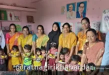 चिपळूण नगरपरिषदेच्या ‘सेवा संकल्प अभियाना’अंतर्गत अंगणवाडी सेविका आणि मदतनीसांचा भव्य सन्मान; बालकांना पोषणयुक्त फळांचे वाटप