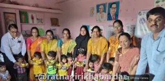 चिपळूण नगरपरिषदेच्या ‘सेवा संकल्प अभियाना’अंतर्गत अंगणवाडी सेविका आणि मदतनीसांचा भव्य सन्मान; बालकांना पोषणयुक्त फळांचे वाटप