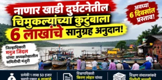 नाणार खाडी दुर्घटनेतील चिमुकल्यांच्या कुटुंबाला ६ लाखांचे सानुग्रह अनुदान; शिक्षणाधिकारी किरण लोहार यांच्या तत्परतेने अवघ्या ६ दिवसांत प्रस्ताव